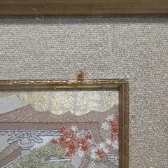 京都西陣 西陣織 長嶋成織物 謹製 京額 平安絵巻 刺繍画 日本画
