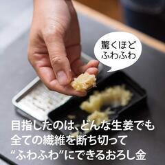 新品　飯田屋 エバーおろし (日本製/受け皿付き/手のひらサイズ) スティック型 ステンレス おろし器 の画像