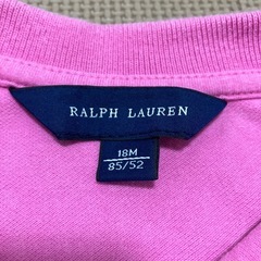 RALPH LAURENラルフローレン　パフスリピンクポロシャツ　18m　85㎝の画像