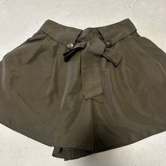 キュロット　女児　カーキ　150