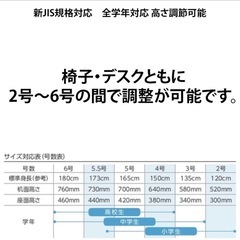 全学年対応　勉強机の画像