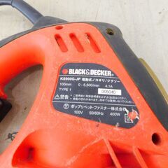 【JM630】 BLACK&DECKER ブラックアンドデッカー KS900G-JP 電動式ノコギリ ジグソー 電動工具の画像