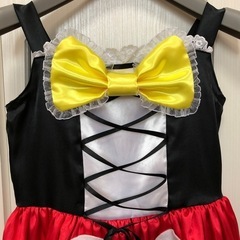 ハロウィン衣装 ミニーちゃん風 ドレス　ハンドメイド 女の子 ディズニーミッキーの画像