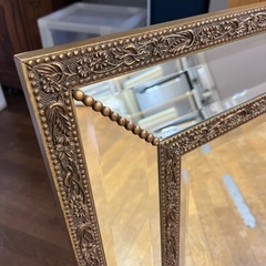 高級家具!!  大型ミラー 鏡 輸入家具 ヴィンテージ加工 の画像