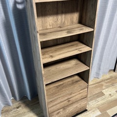 おしゃれシェルフ グレージュ 棚 木目 
