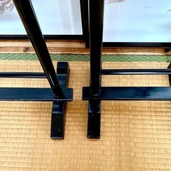 着物ハンガー　撞木(しゅもく) 黒  ２個　帯掛け  反物掛け  着物かけ の画像