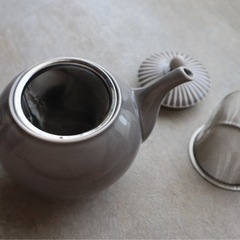 【波佐見焼】一龍急須しのぎポット（茶こし付の画像