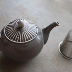 【波佐見焼】一龍急須しのぎポット（茶こし付の画像