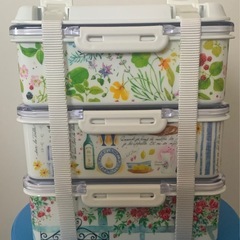 ランチボックス 弁当箱 1.5L×3段 蝶プラ工業 松花堂 スイートガーデン 大の画像