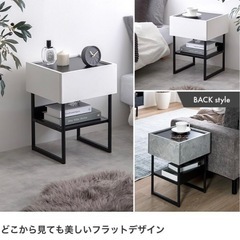 【美品】サイドテーブル　白の画像