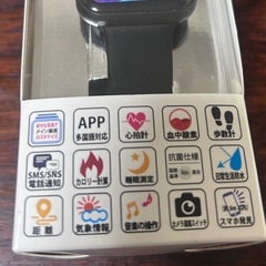新品未開封未使用・スマートウォッチ　スクエアタイプ　ブラックの画像