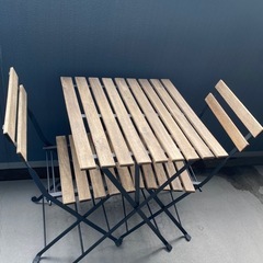 テーブル＆チェア2脚 屋外用の画像
