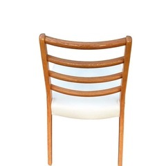 【美品】 IDC大塚家具 ダイニングチェア オーク材 座面PVC 北欧スタイル 2脚セットの画像