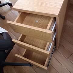 ★リユースのサカイつくば店★TK5674 ニトリ デスクセット ナチュラル H72×D60×W118 クリーニング済みの画像