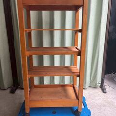 【🌿タイル天板×ウッドキャスターラック✨】の画像