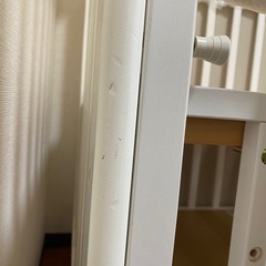 ベビーベッド　KATOJI (カトージ)　ホワイト【解体済み】の画像