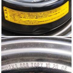 T105/90D12  80M  ファルケンTIRE  応急タイヤ(スペアタイヤ / テンパータイヤ) 12㌅ × 3.00B × 4穴 × PCD100mmの画像