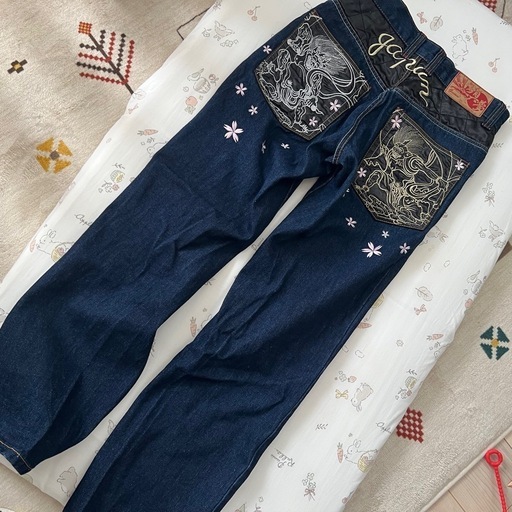 GUMU デニムパンツ L 風神雷神