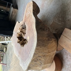 台　飾り　木の根　工芸　テーブル　木　ビンテージ椅子　の画像