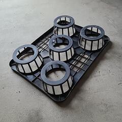 花や観葉植物等にシステムトレー5穴の画像