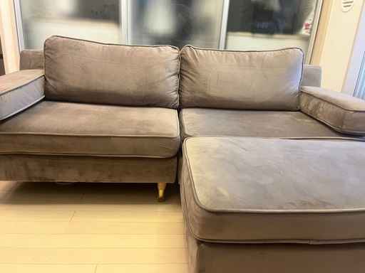 2人掛けローソファー　オットマン付き