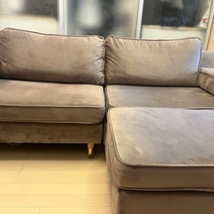 2人掛けローソファー　オットマン付き　