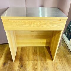 家具 生活家具 UNICO　キッチンカウンター　ナチュラル×シルバー