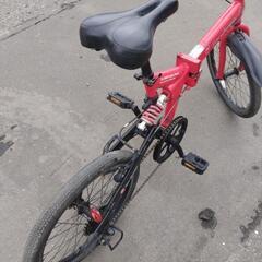 20インチ 🚲 折りたたみ自転車 9,480円 🔁6段切替 ⛓️チェーン新品 新規防犯登録料コミ 761の画像
