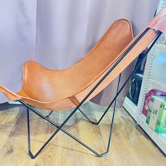 家具 生活家具 CUERO　バタフライチェア　ブラウンの画像