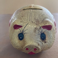 あげます☆金の豚ちゃん貯金箱の画像