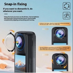 【新品】Insta360 X5 対応 レンズガード 光学ガラス レンズ 保護カバーの画像