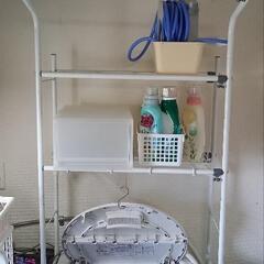 無料！洗濯機上ラック