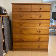 0円　木製チェスト