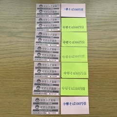 せせらぎ温泉中華そば100円引券14枚