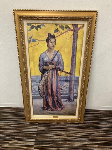 絵画 保証書あり 大幅値下げ中 天平の面影 藤島武二筆／油絵 絵画 現状 現物確認OK 真贋保証無