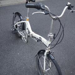  【良品】アルミフレーム 20インチ折り畳み自転車 外装6段変速  整備済み! の画像