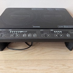 【受付中】【説明要確認】2口IHコンロ　IHK-W1S-B アイリスオーヤマ