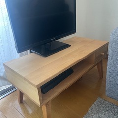 木製(アルダー材オイル塗装)テレビ台