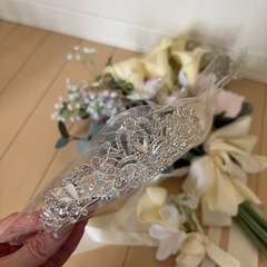 結婚式セット　ブーケ　ティアラ　ブートニアの画像