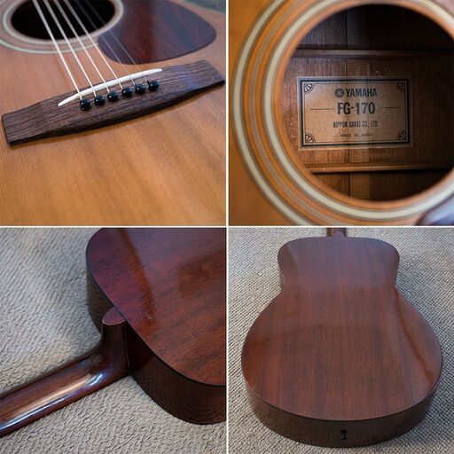 YAMAHA's FG-170 Acoustic Guitar 1970s brown Label With Hard