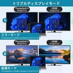 Surface Pro 9/10/11/X USB ハブ 4K HDMIの画像
