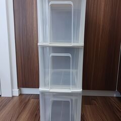 ３段透明収納ケース