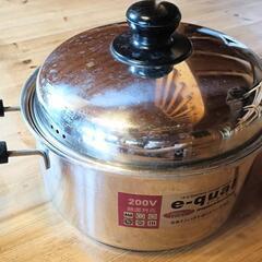 e-quai 200V ステンレス 両手鍋 2個の画像