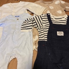 jacadi 等長袖ロンパース4枚セットまとめ売り　60〜80の画像