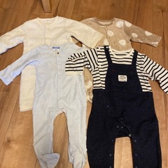 jacadi 等長袖ロンパース4枚セットまとめ売り　60〜80