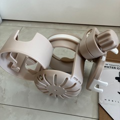 ベビーカー　ドリンクホルダー　スマホホルダー　ベージュの画像