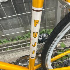 FUJI FEATHER フェザー ピストバイク 黄後ブレーキ ワンピースシール有の画像