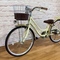 【小学生用/アウトレット品（キズの為お値引き商品）】サカモトテクノ 22型プチモン 身長125cm程度から バニラ色<自転車のオオムラ 静岡店>の画像