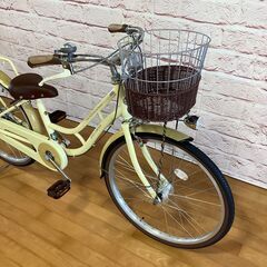 【小学生用/アウトレット品（キズの為お値引き商品）】サカモトテクノ 22型プチモン 身長125cm程度から バニラ色<自転車のオオムラ 静岡店>の画像