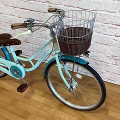 【小学生用/アウトレット品（キズの為お値引き商品）】サカモトテクノ 22型プチモン 身長125cm程度から ソーダ色<自転車のオオムラ 静岡店>の画像